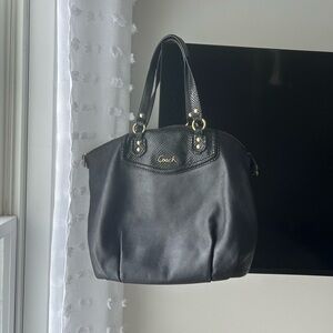 Coach Black Leather Shoulder Bag